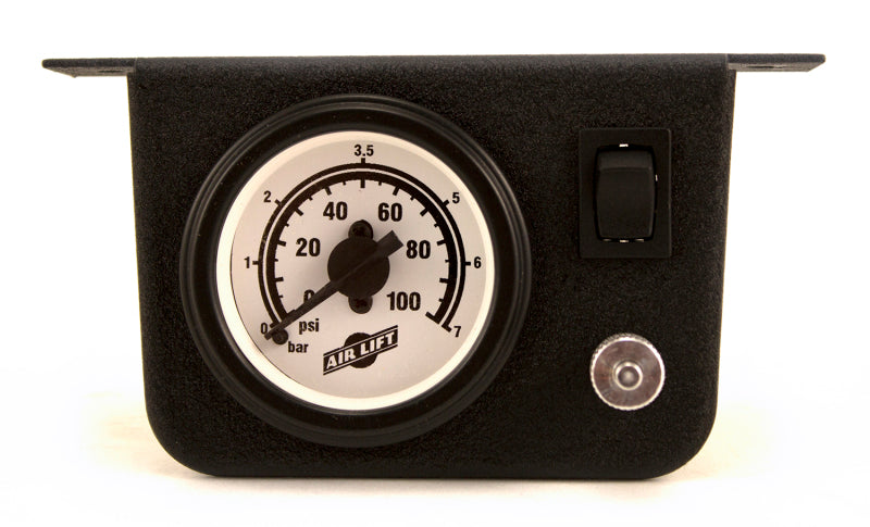 AIRLIFT Single Needle Gauge w/ 2" Lighted Panel - 100 PSI 26156 Photo - Primary