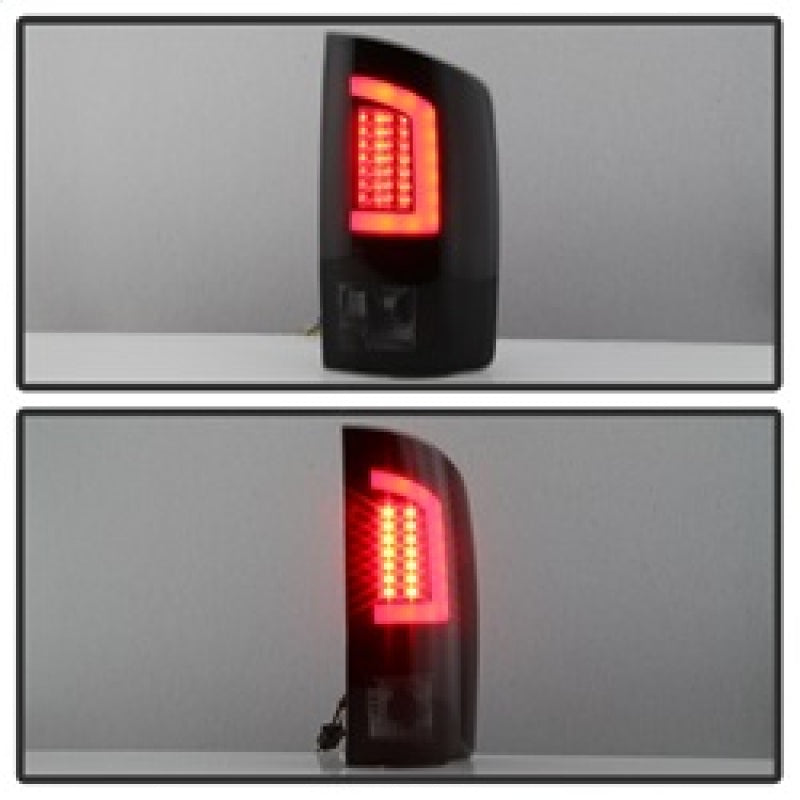 Spyder 07-09 Dodge Ram 2500/3500 V3 Light Bar LED Tail Lights - Blk Smoke ALT-YD-DRAM06V3-LBLED-BSM 5084279 5084279 Photo - Unmounted