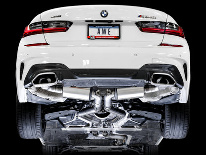 AWE Tuning 2019+ BMW M340i (G20) Non-Resonated Touring Edition Exhaust (Use OE Tips) 3015-11058 3015-11058 Photo - Mounted