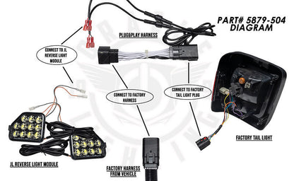 ORACLE Lighting Oracle Plug & Play Wiring Adapter for Jeep Wrangler JL Reverse Lights 5879-504 5879-504 Installation Instructions