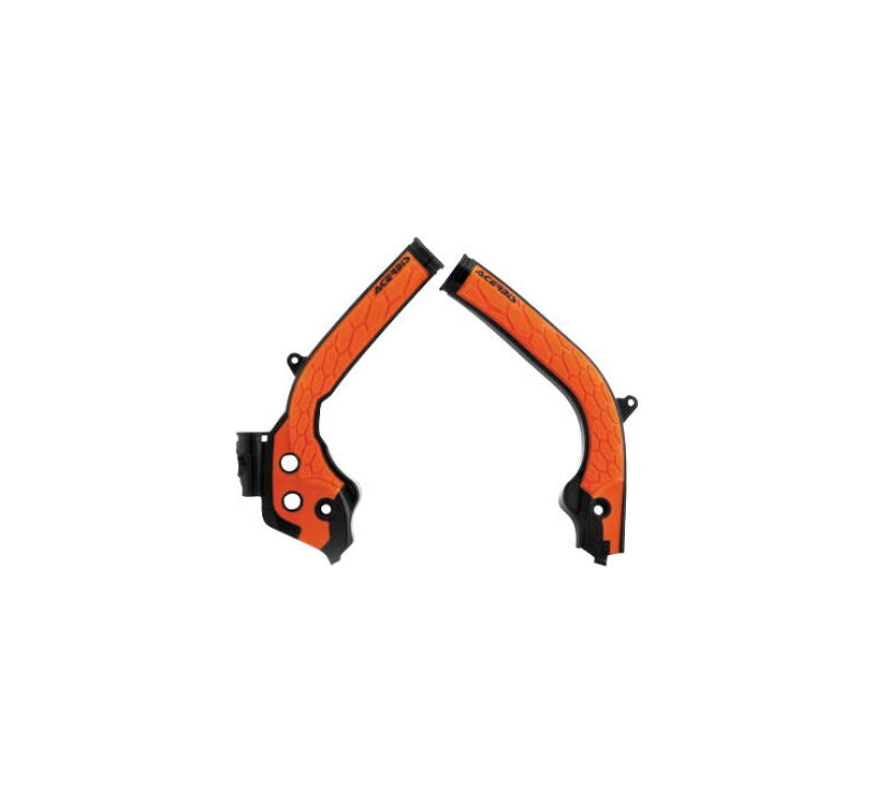 Acerbis 16-19 KTM 125-450 SX/SX-F/XC-F/XC/XC-W/EXC-F/ Husq Frame Guards- X-Grip - Black/16 Orange 2449535229 2449535229 Photo - Primary