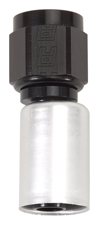 Russell #10 Crimp-on Straight Hose End - Black / Silver 610583 Photo - Primary