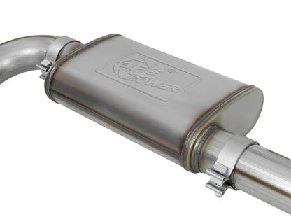 aFe Rebel Series 3in Stainless Steel Cat-Back Exhaust System w/Black Tip: 49-44061-B Photo - Unmounted