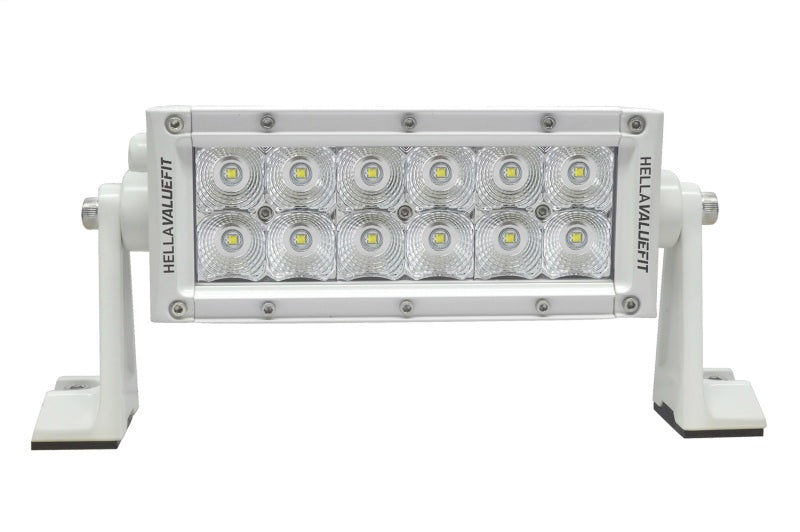 Hella Value Fit 8in Light - 36W Dual Row White Housing Flood Beam - LED 357208011 357208011 Photo - Unmounted