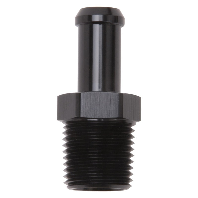 Edelbrock Hose End, Straight, 1/2" NPT TO 1/2" Barb, Black Anodize 8119 Photo - Primary