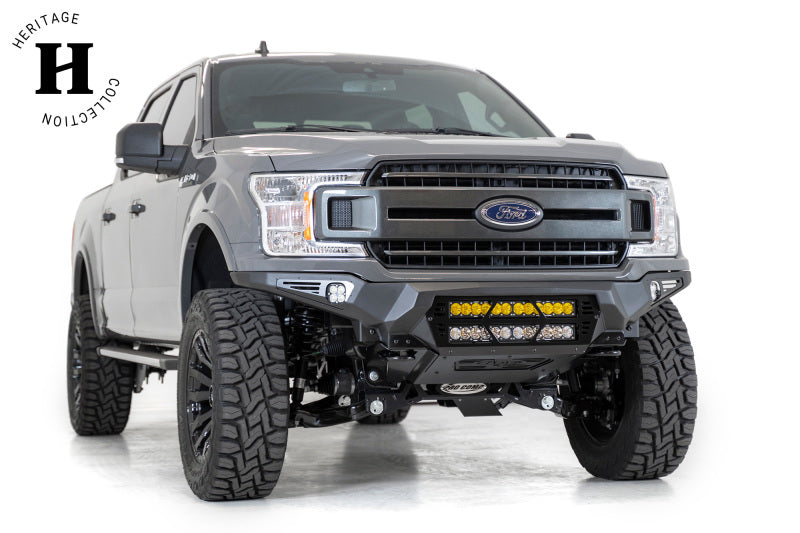 Addictive Desert Designs 18-20 Ford F-150 Bomber Front Bumper w/ Dual 20IN LED Mounts F180012140103 F180012140103 Photo - Primary
