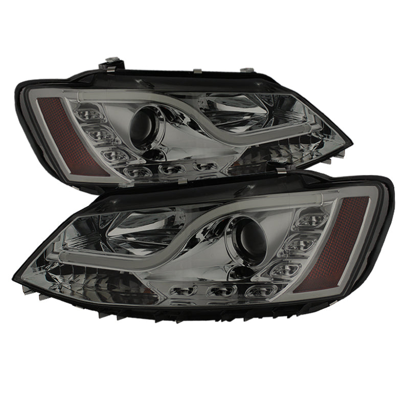 Spyder Volkswagen Jetta 11-14 Projector Headlights Halogen Light Tube DRL Smke PRO-YD-VJ11-LTDRL-SM 5073655 5073655 Photo - Primary