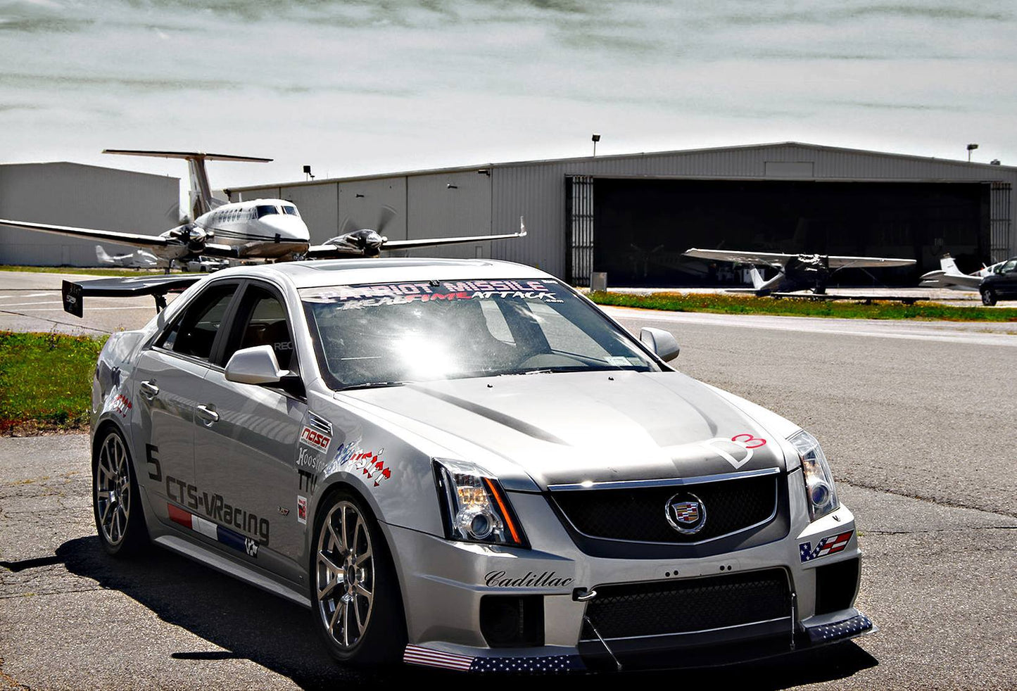 APR Cadillac CTS-V Sedan GTC500 Carbon Fiber Adjustable Wing 2008 - 2015