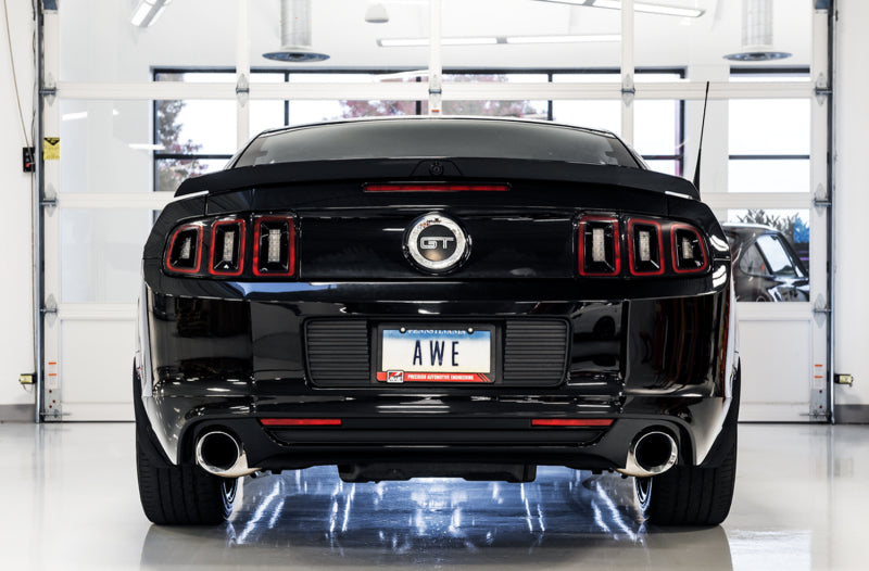 AWE Tuning S197 Mustang GT Axle-back Exhaust - Touring Edition (Chrome Silver Tips) 3015-32094 3015-32094 Photo - Mounted