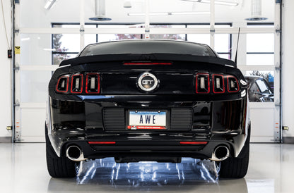 AWE Tuning S197 Mustang GT Axle-back Exhaust - Touring Edition (Chrome Silver Tips) 3015-32094 3015-32094 Photo - Mounted