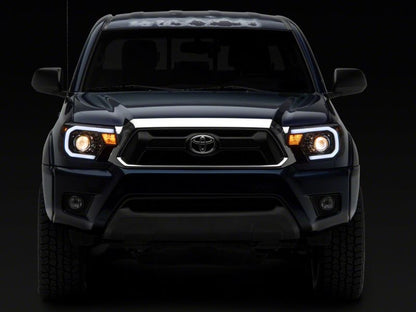 Raxiom 12-15 Toyota Tacoma Axial Projector Headlights w/ SEQL LED Bar- Blk Housing (Clear Lens) TT21850 TT21850 Photo - Close Up