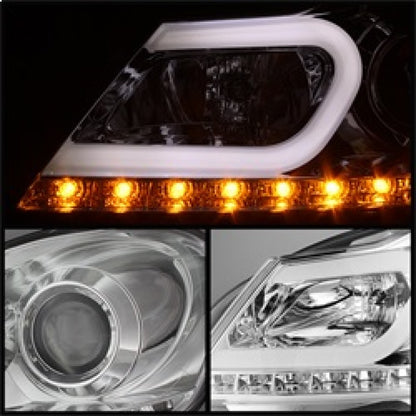 Spyder Mercedes Benz W204 C-Class 12-13 Projector Halogen Model- DRL Chrm PRO-YD-MBW20412-DRL-C 5074256 5074256 Photo - Unmounted