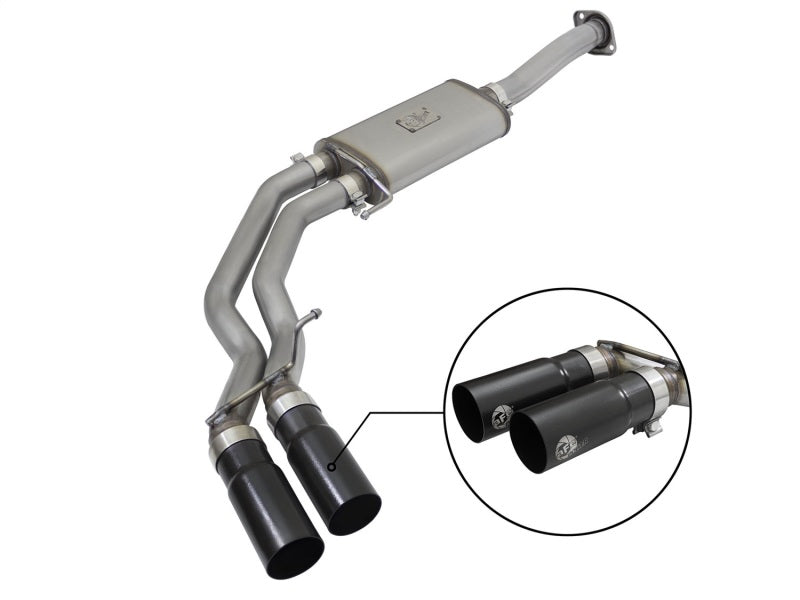 aFe Cat Back Exhaust Black - Ford F-150 15-16 49-43081-B Photo - Primary