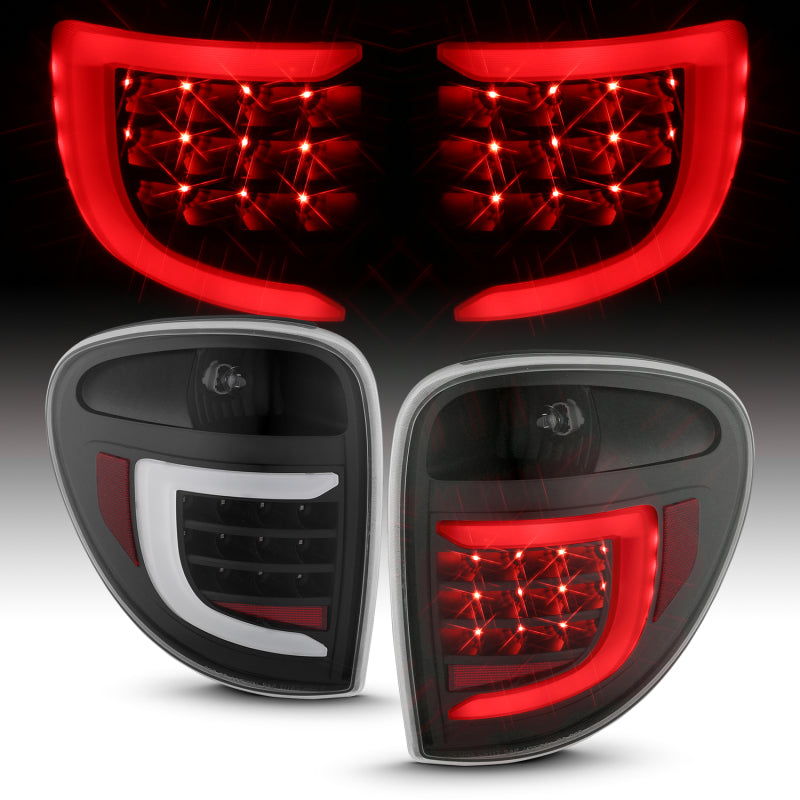 ANZO 2004-2007 Dodge  Grand Caravan LED Tail Lights w/ Light Bar Black Housing Clear Lens 311365 311365 Photo - Unmounted