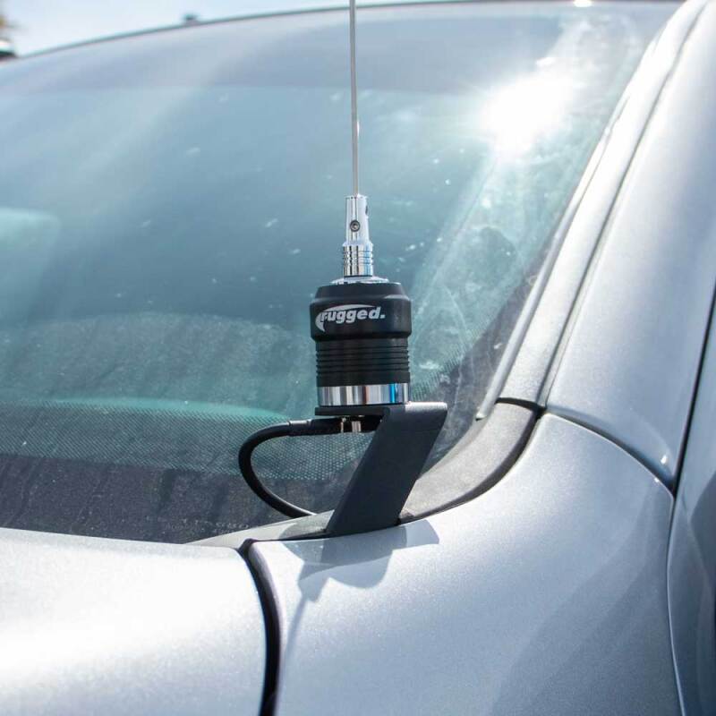 Rugged Radios A-Pillar Antenna Mount (Ford F-Series Chevy Silverado Dodge Ram) w/ Adapter Plate ANT-FENDER-KIT ANT-FENDER-KIT Photo - Primary