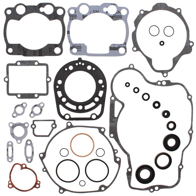 Vertex Pistons Vertex Gaskets 90-91 Kawasaki KX250 Complete Gasket Kit w/ Oil Seals 811455 811455 Photo - Primary