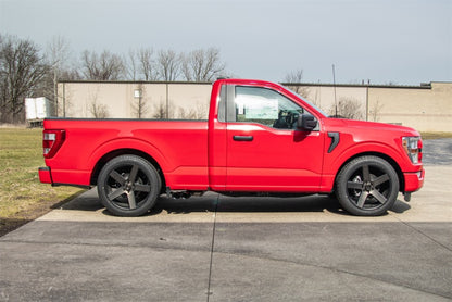 CORSA Performance Corsa 2021-2022 Ford F-150 Regular Cab/6.5in Bed 5.0L V8 Xtreme Cat-Back Front of Tire Exit-Black PV 21141BLK 21141BLK Photo - Mounted
