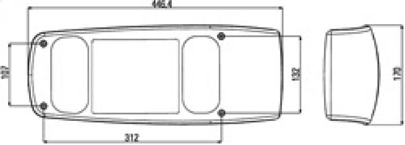 Hella Lamp SRBBLZR SMLR MG12 2VP 007502217 007502217 Technical Drawing