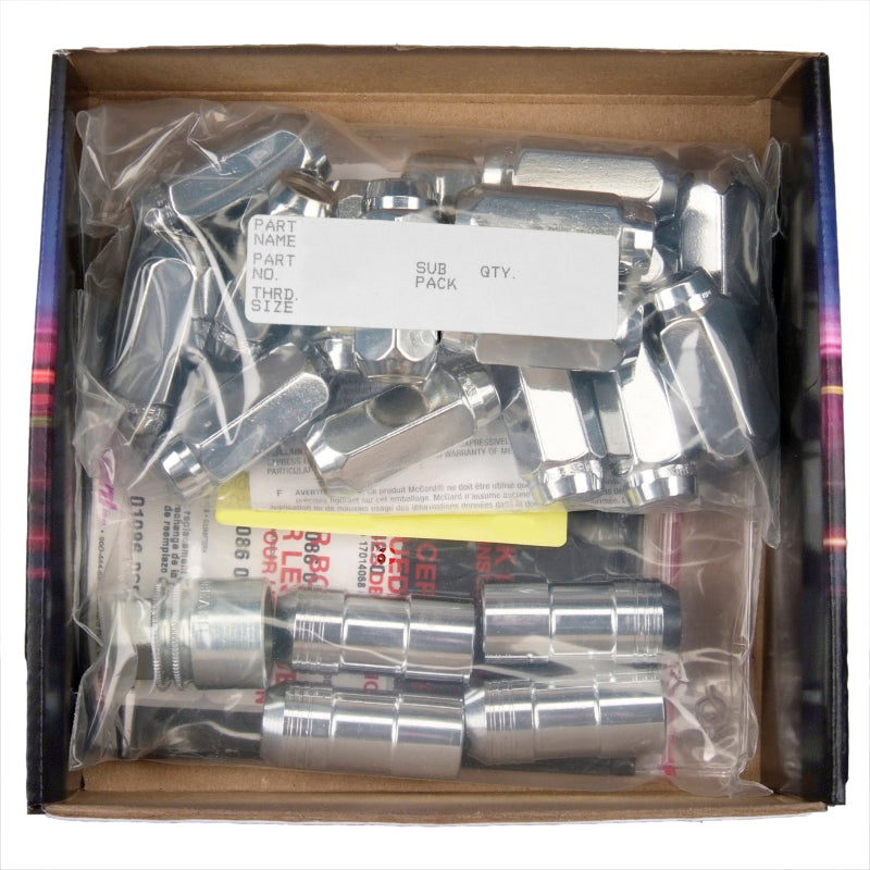 McGard 5 Lug Hex Install Kit w/Locks (Cone Seat Nut) M14X1.5 / 22mm Hex / 1.635in. Length - Chrome 84525 84525 Photo - in package