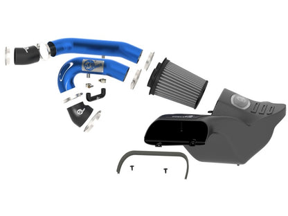 aFe Momentum XP PRO DRY S Cold Air Intake System W/ 3 IN Blue Intake Tubes 51-73120-L Photo - Unmounted