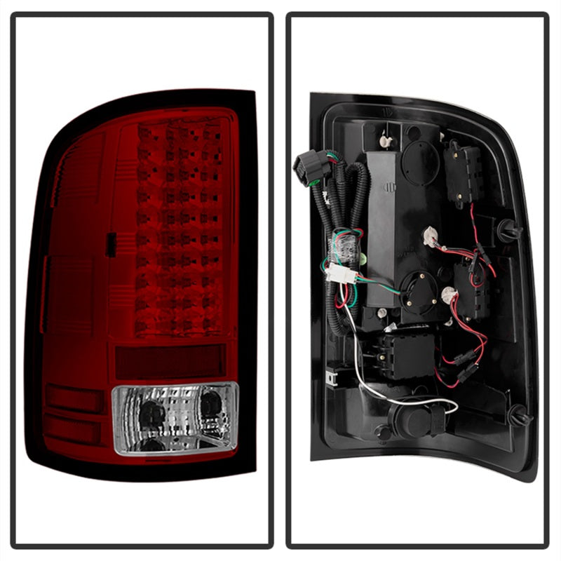 Spyder GMC Sierra 07-13 (Not 3500 Dually 4 Rear Wheels)LED Tail Lights Red Clear ALT-YD-GS07-LED-RC 5014955 5014955 Photo - Unmounted