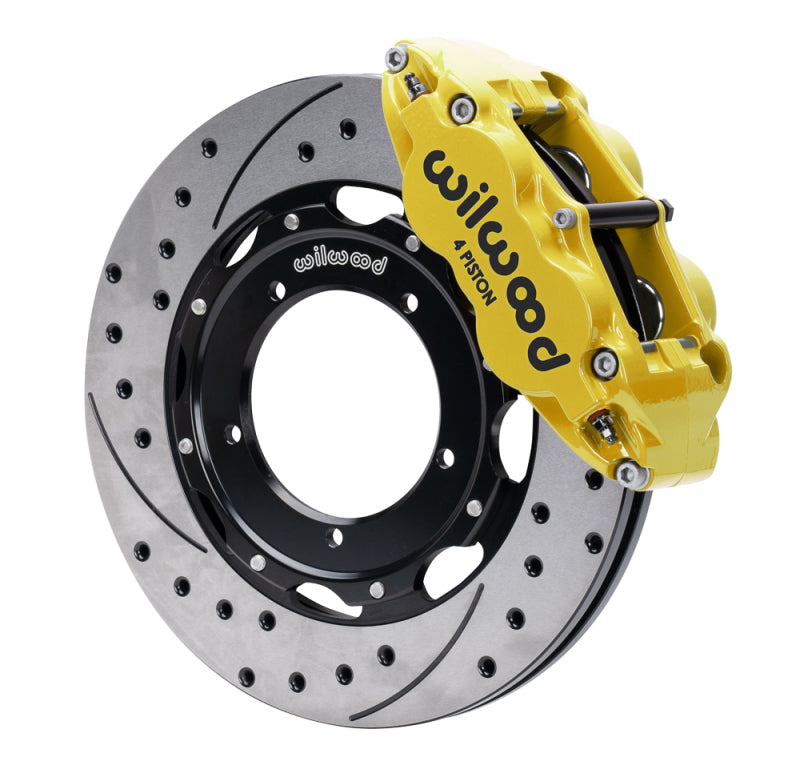 Wilwood 69-74 Porsche 911 Front Superlite Brake Kit 3in MT Drilled & Slotted Face - Yellow 140-16937-DY