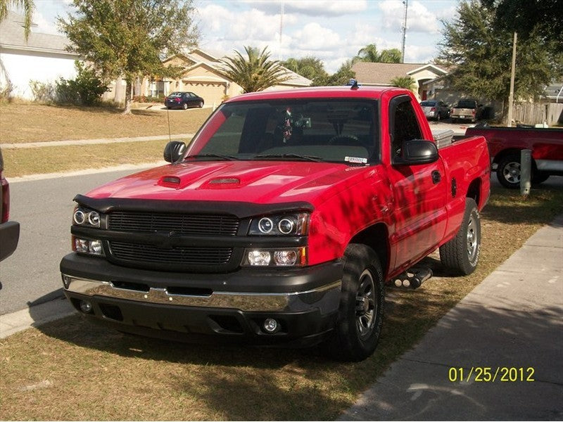 Spyder Chevy Silverado 1500 03-06 Projector LED Halo LED Amber Reflctr Blk PRO-YD-CS03-AM-BK 5009456 5009456 User 1