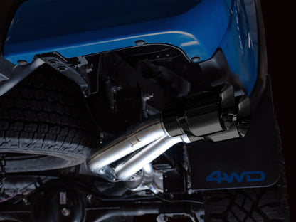 AWE Tuning AWE 16-22 Toyota Tacoma 0FG Catback Exhaust w/ BashGuard - Dual Diamond Black Tips 3015-33826 3015-33826 Photo - Mounted
