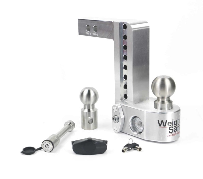 Weigh Safe 8in Drop Hitch w/Built-in Scale & 2in Shank (10K/12.5K GTWR) w/WS05 - Aluminum WS8-2-KA WS8-2-KA User 1
