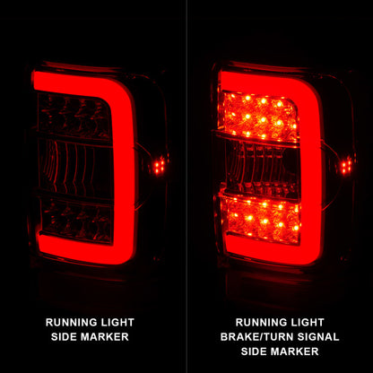 ANZO 2001-2011 Ford  Ranger LED Tail Lights w/ Light Bar Chrome Housing Red/Clear Lens 311393 311393 Photo - Unmounted