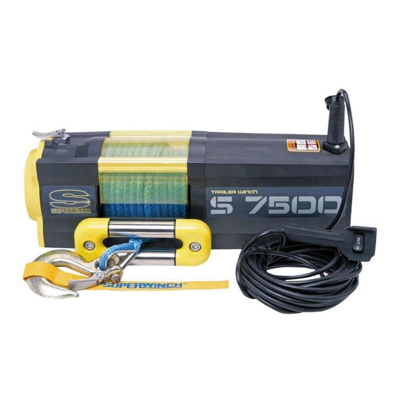 Superwinch 7500 LBS 12 VDC 5/16in x 54ft Synthetic Rope S7500 Winch 1475201 1475201 Photo - Primary