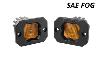 Diode Dynamics Stage Series C1 LED Pod - Yellow SAE Fog Flush ABL (Pair) DD6851P DD6851P User 1