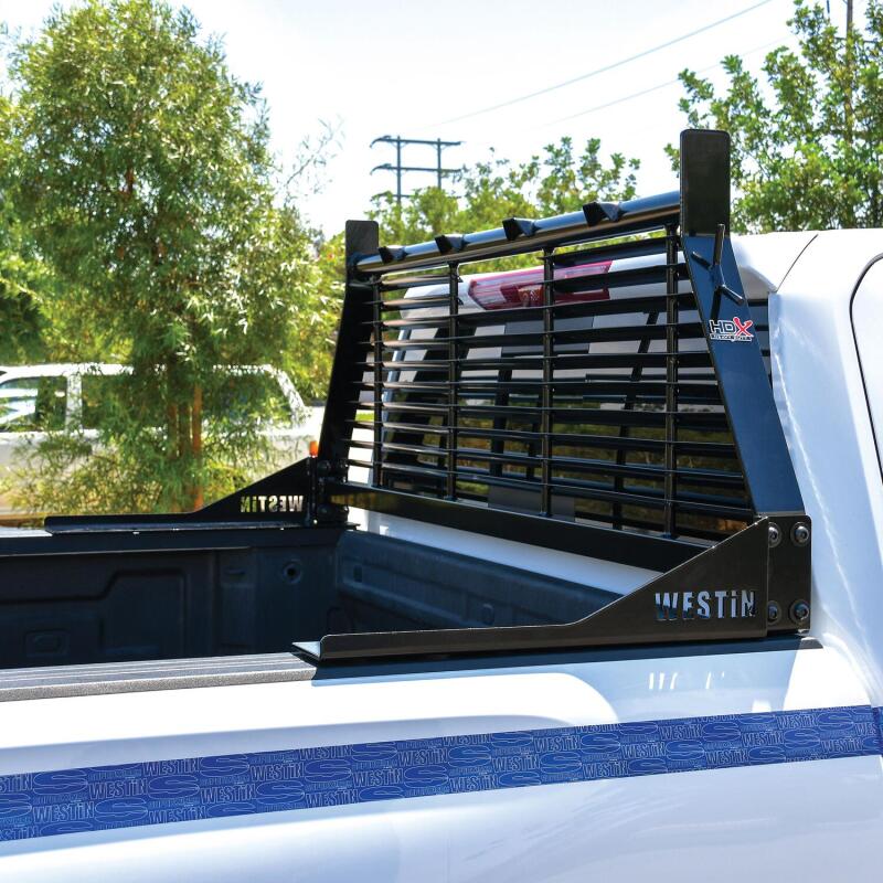 Westin 1999-2018 Chevrolet/Ford/GMC/Toyota Silverado/Sierra 1500/2500/3500 HD Headache Rack - Black 57-8025 57-8025 Photo - Mounted