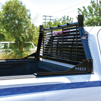 Westin 1999-2018 Chevrolet/Ford/GMC/Toyota Silverado/Sierra 1500/2500/3500 HD Headache Rack - Black 57-8025 57-8025 Photo - Mounted