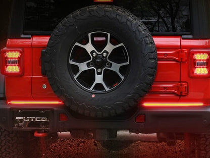 Putco 2019+ Ram 1500/Jeep Wrangler JK/JL 18in Red Split Blade LED Tailgate Light Bar (Pair) 92010-18 92010-18 Photo - Primary