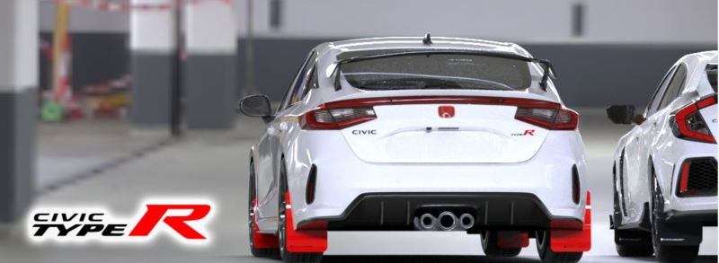 Rally Armor 2023+ Honda Civic Type R Red Mud Flap Black Logo MF97-UR-RD-BLK MF97-UR-RD-BLK User 1