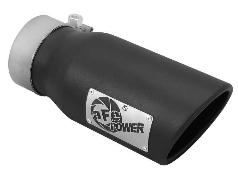 aFe MACH Force-Xp 3in 409 Stainless Steel Exhaust Tip Black - 3in In x 4in 49T30401-B09 Photo - Primary