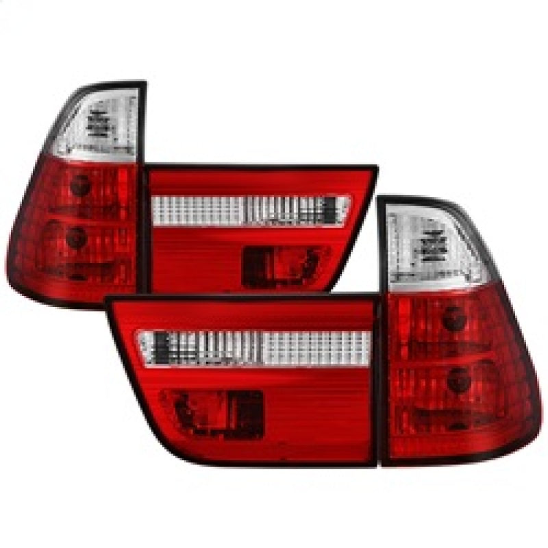 Spyder BMW E53 X5 00-06 4PCS Euro Style Tail Lights- Red Clear ALT-YD-BE5300-RC 5000835 5000835 Photo - Primary