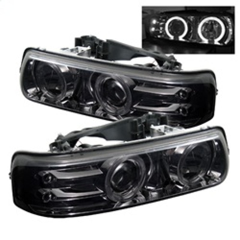 Spyder Chevy Silverado 1500/2500 99-02 Projector Headlights LED Halo LED Smoke PRO-YD-CS99-HL-SMC 5009616 5009616 Photo - Primary