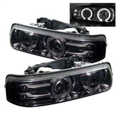 Spyder Chevy Silverado 1500/2500 99-02 Projector Headlights LED Halo LED Smoke PRO-YD-CS99-HL-SMC 5009616 5009616 Photo - Primary