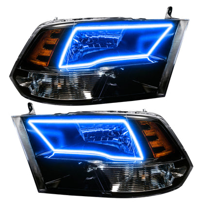 ORACLE Lighting Oracle 09-17 RAM 1500 TRX Quad Pre-Assembled Headlights Black Housing - ColorSHIFT w/ 2.0 Controller 7121-333 7121-333 Photo - lifestyle view