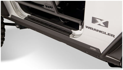 Bushwacker 07-18 Jeep Wrangler Trail Armor Rocker Panel and Sill Plate Cover - Black 14011 14011 Photo - Mounted