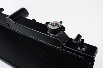 CSF 08-15 Subaru Impreza WRX/STI 1-Row 31mm High-Performance Aluminum Radiator - Black 7094B 7094B Photo - Close Up