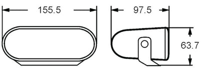 Hella Driving Lamp 008284011 Technical Drawing