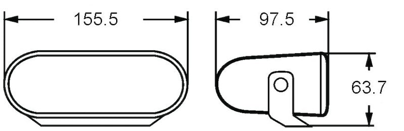Hella Driving Lamp 008284011 Technical Drawing
