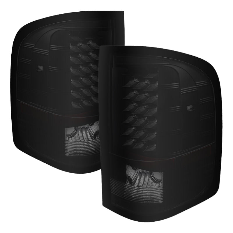 SPYDER Xtune Chevy Silverado 07-13 LED Tail Lights Black Smoke ALT-JH-CS07-LED-BKSM 5077493 5077493 Photo - Primary