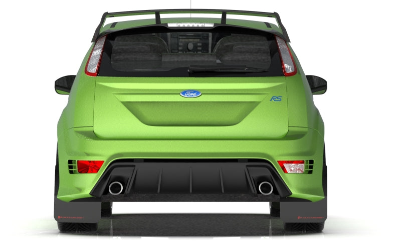 Rally Armor 09-11 Ford Focus MK2 RS Black UR Mud Flap Red Logo MF56-UR-BLK/RD MF56-UR-BLK/RD User 1