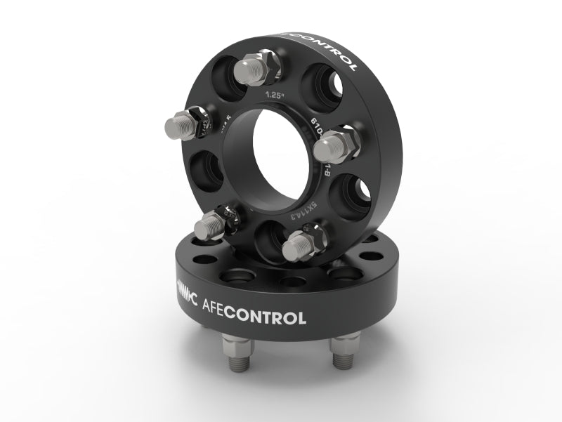 aFe CONTROL Billet Aluminum Wheel Spacers 5x114.3 CB70.5 1.25in - 15-24 Ford Mustang/20-23 Explorer 610-304001-B 610-304001-B Photo - Primary