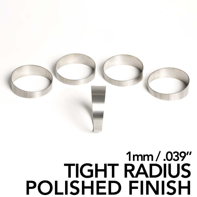 Ticon Industries 1.75in Diameter 1.5D Tights Radius 1mm/.039in Polished Titanium Pie Cut - 5pk 109-04501-2013