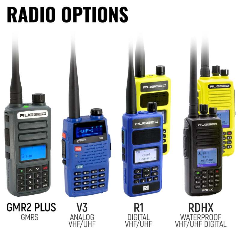 Rugged Radios MOTO MAX Comm Kit w/ HD OFFROAD Cables With R1 (Blue) - Business Band Radio MH-KIT-R1 MH-KIT-R1 Photo - Primary